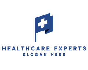 Cross Medical Flag logo design