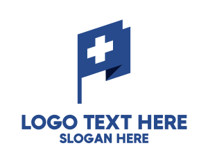 Health Insurance - Cross Medical Flag logo design