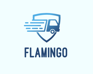 Blue Logistics Truck Logo