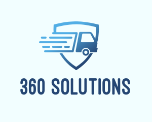 Blue Logistics Truck logo design