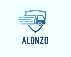 Blue Logistics Truck logo design