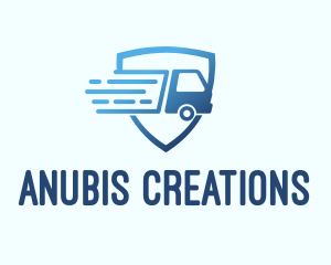 Blue Logistics Truck logo design