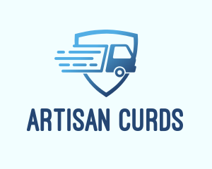 Blue Logistics Truck logo design