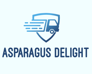 Blue Logistics Truck logo design