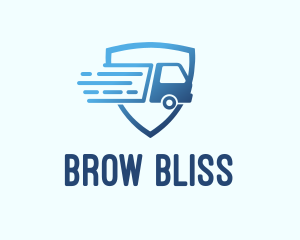 Blue Logistics Truck logo design