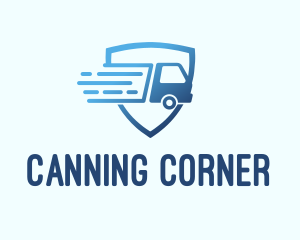 Blue Logistics Truck logo design