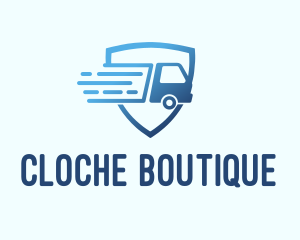 Blue Logistics Truck logo design