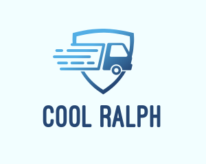 Blue Logistics Truck logo design