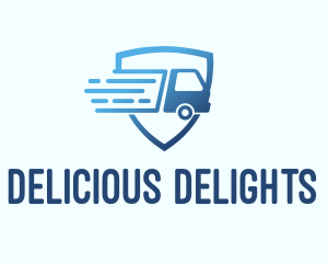 Blue Logistics Truck logo design