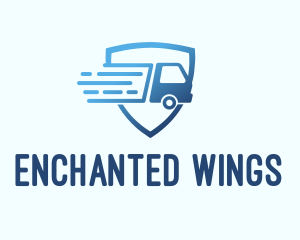 Blue Logistics Truck logo design