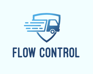 Blue Logistics Truck logo design