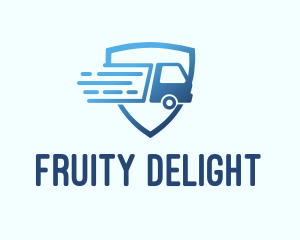 Blue Logistics Truck logo design