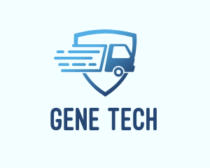 Blue Logistics Truck logo design