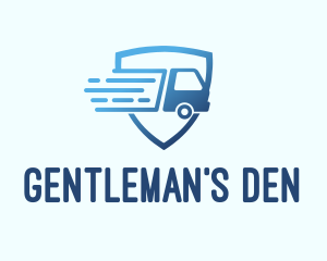 Blue Logistics Truck logo design