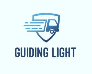 Blue Logistics Truck logo design