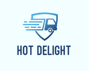 Blue Logistics Truck logo design