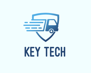 Blue Logistics Truck logo design