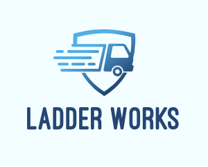 Blue Logistics Truck logo design