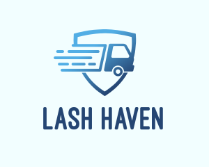 Blue Logistics Truck logo design