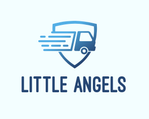 Blue Logistics Truck logo design