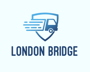 Blue Logistics Truck logo design