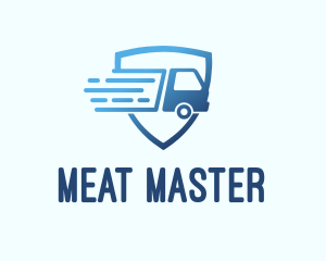 Blue Logistics Truck logo design