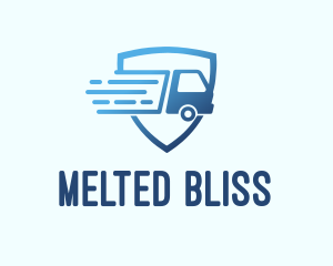 Blue Logistics Truck logo design