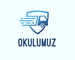 Blue Logistics Truck logo design