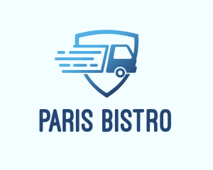 Blue Logistics Truck logo design