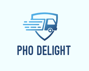 Blue Logistics Truck logo design