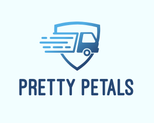 Blue Logistics Truck logo design