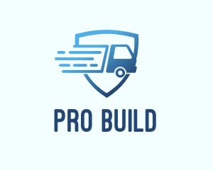 Blue Logistics Truck logo design