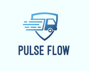 Blue Logistics Truck logo design