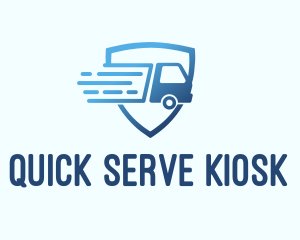 Blue Logistics Truck logo design