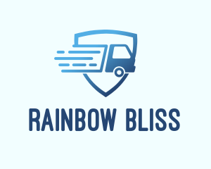 Blue Logistics Truck logo design