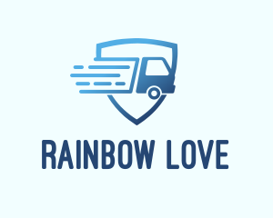 Blue Logistics Truck logo design