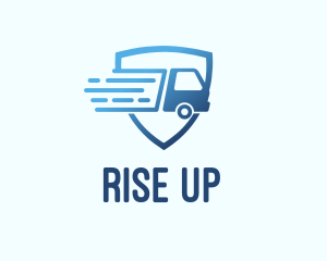 Blue Logistics Truck logo design