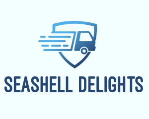 Blue Logistics Truck logo design