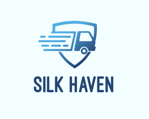 Blue Logistics Truck logo design