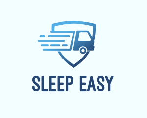 Blue Logistics Truck logo design