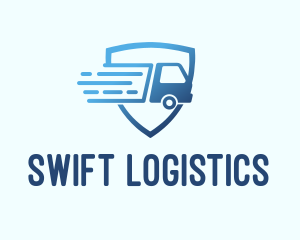 Logistics - Blue Logistics Truck logo design