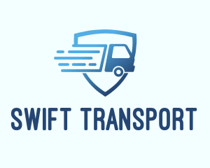 Blue Logistics Truck logo design