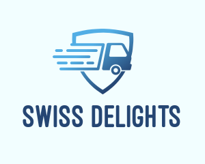 Blue Logistics Truck logo design