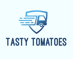 Blue Logistics Truck logo design