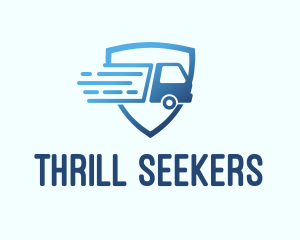 Blue Logistics Truck logo design