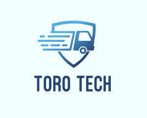 Blue Logistics Truck logo design