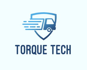 Blue Logistics Truck logo design