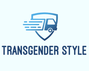 Blue Logistics Truck logo design