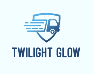 Blue Logistics Truck logo design