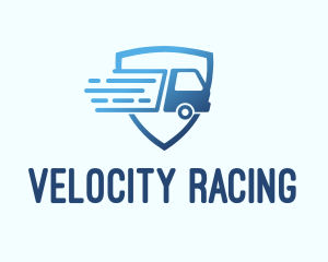 Blue Logistics Truck logo design